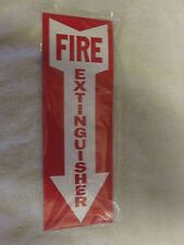 Peel Stick Avery Fire Extinguisher Sign Arrow...4 X 12