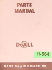 Doall 3612-3 Band Saw Parts Lists Manual 1968