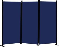 3 Panel Room Divider Privacy Partition Screen Freestand For Office Home Blue