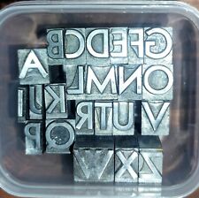 Vintage Metal Alphabet Letterpress Printing Blocks 36pt Font
