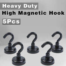 Strong Heavy Duty Magnetic Hooks 5 Pack - 40lb Hook Set Ndfeb Magnet Hooks Usa