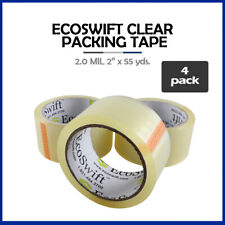 4 Rolls Ecoswift Brand Packing Tape Box Packaging 2.0mil 2 X 55 Yard 165 Ft