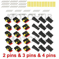 15 Sets 234 Pin Way Weatherpack Electrical Connector Plug Motorcycle Bike Boat