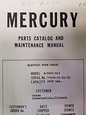 Pettibone Mercury Forklift A-5001-s13 Parts Catalog And Maintenance Manual