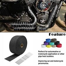 Exhaust Heat Tape Wrapmotorcycle Fiberglass Heat Shield Tape With Stainless Ties