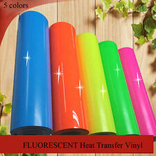Fluorescent Neon Flex T-shirt Vinyl Heat Press Vinyl Transfer Paper For 5 Colors