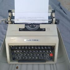 Olivetti Studio 45 Typewriter With Hard Case With New Ribbon.