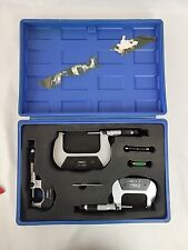 Fowler Swiss Style Outside 3 Piece Micrometer Set 0-3 With Case .0001