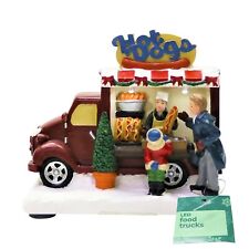 Christmas Village House Accessories - Led Hot Dog Food Truck Vendor W People