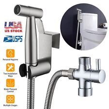 Hand Held Toilet Bidet Sprayer Bathroom Shower Kit W T-valve For Water Control