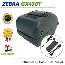 Zebra Gx430t Thermal Transfer Barcode Label Printer 300 Dpi Usb Ethernet Serial