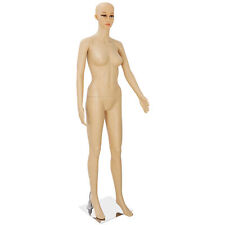 Female Mannequin Plastic Clothes Head Turns Dress Form Realistic Display W Base