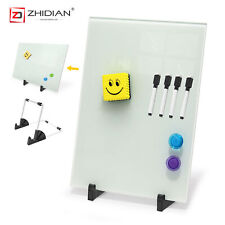 Zhidian Magnetic Small Glass Dry Erase Board Desktop Easel Portable Whiteboard