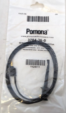 Pomona 3784-36-0 Mini Banana Plug To Mini Grabber Black 36in