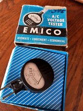 Vintage Emico Ac Voltage Tester 50-150 Volts A.c. With Original Box Model 0-116