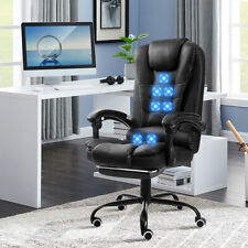 Hoffree 7 Point Massage Office Chair Executive Gaming Desk Computer W Footrest