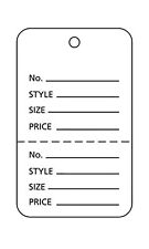 Small Unstrung White Perforated Coupon Price Tags - Pack Of 1000