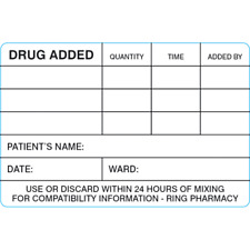 Drugs Added Iv Infusion Administration Medical Safety Labels