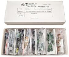 220 Piece Deluxe Capacitor Kit - Includes Disk Mylar Monolithic And Electro R