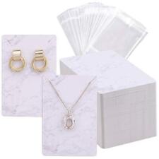 120-set Earring Display Cards With Self-seal Hanging Bags Necklace Display Whit