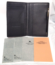 Vintage Day-timers Black Faux Leather Daily Organizer W Pen And 4 Ledgers