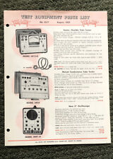 Vintage 1957 Triplett Tube Testers Meters Generator Price List Brochure Pamphlet