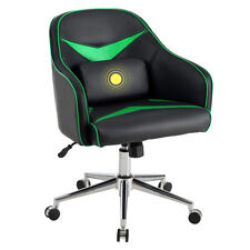 Office Chair Task Desk Swivel Adjustable Height W Massage Lumbar Support Green
