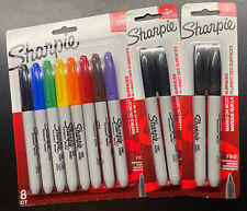 Sharpie Permanent Markers Fine Point Assorted Colors 8 Ct 2x 2 Ct Black