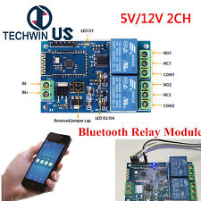 5v12v 2ch Bluetooth Relay Module Smart Home Mobile App Remote Control Switch