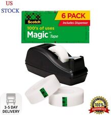 Scotch Magic Tape Value Pack 34x 1000 6 Rolls 1 Black Dispenser