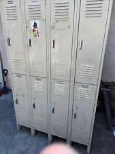 Set Of 8 Vintage Lyon High School Gym Lockers Industrial Lockers Storage Whooks