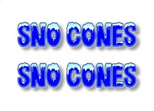 2 Sno Cones 9 Decals Concession Shave Ice Snow Cone Machine Trailer Stand Menu
