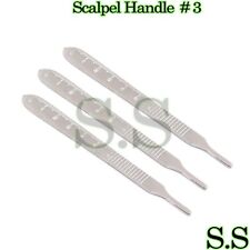 5 Pcs Scalpel Handle With Scales 3 Surgical Dental Veterinary - Blade 10 To 15