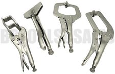 4pc Locking Grip Welding Clamp Vise C-clamp Sheet Metal Clamp Plier Tool Set
