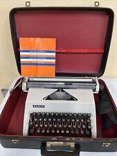 Vintage Facit Typewriter Made In Sweden W Original Case Book Testedworking