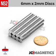 6mm X 2mm 14 X 564 N52 Strong Round Disc Rare Earth Neodymium Magnet 6x2mm