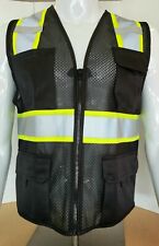 Fx Two Tone Black Safety Vest With 4 Front Pocket Xsmall To 5xl