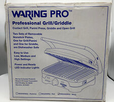 Waring Pro Professional Panini Grill Griddle Press Black Wgg500 Grill Plate New