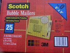 25 Bubble Mailers 6 X 9 Interior Self Sealing Closure Scotch 3m Usa Made