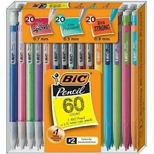 Bic Mechanical Pencil Variety Pack Assorted Size 0.5mm 0.7mm 0.9mm 60-count