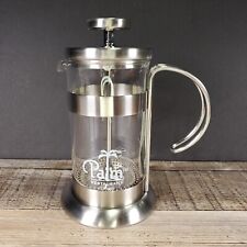 Palm Restaurant French Press Coffee Tea Maker Glass Metal Handle 12oz