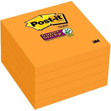 Post-it Super Sticky Notes 654-5ssno 3 In X 3 In 76 Mm X 76 Mm Neon Orange