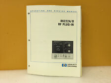 Hp 86222-90009 86222ab Rf Plug-in Operating Service Manual