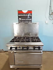 American Range Commercial Hd Natural Gas Six Burners Stove With Oven On Casters
