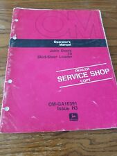 John Deere 70 Skid-steer Loader Operators Manual Dealer Svc Shop Copy Om-ga10391