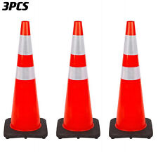 Yes 3-24pcs 36pvc Traffic Safety Cones Black Base Reflective Road Parking Cone
