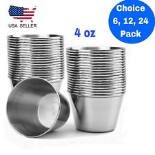 4 Oz Sauce Cups Stainless Steel Condiment Portion Cup Dipping Sauce Cup