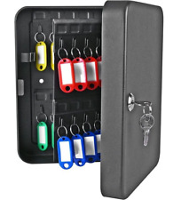 Key Cabinet Wall Mount 48 Key Hooks Tags Key Box With Key Lock Steel