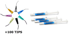 Pulpdent Etch-rite Dental Etching Gel Kit 4 X 1.2ml Syringes 100 Bent Tips