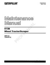 Caterpillar 613b Wheel Tractor Scraper Operators Maintenance Manual